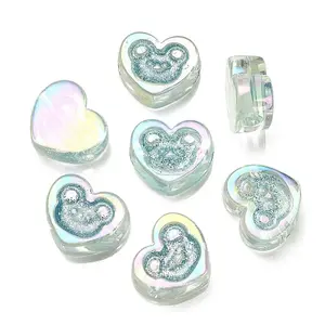 UV Plating Rainbow Iridescent Acrylic Beads