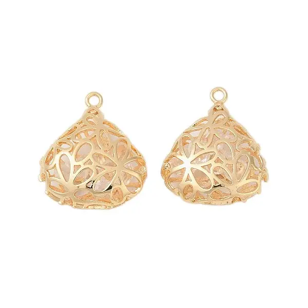 Brass with Clear Cubic Zirconia Pendants