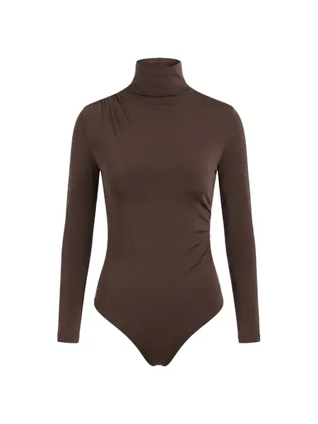 studioselect Košeľové body 'Janine'  tmavohnedá