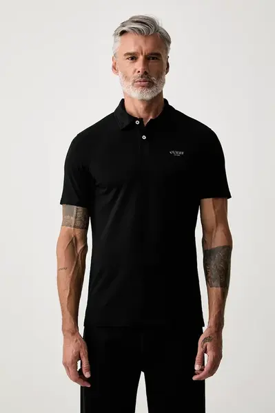Guess  polo pánské bavlněné s elastanem