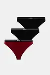 BOSS tanga dámské bavlněné s elastanem 3P THONG 3-pack