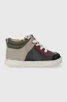 Pom D'api  Dětské kožené polobotky  MOUSSE ZIP TREK
