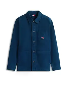 Tommy Jeans Prechodná bunda 'Oversized Fit Patch Pocket'  námornícka modrá