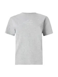 Calvin Klein Jeans Tričko 'Monologo'  čadičová / biela