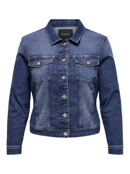 ONLY Carmakoma Prechodná bunda 'CARWesta'  modrá denim