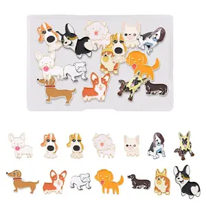 15Pcs 15 Style Puppy Dog Enamel Pins
