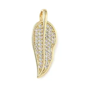 Brass Micro Pave Cubic Zirconia Pendants