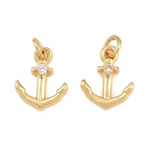 Brass Micro Pave Cubic Zirconia Charms