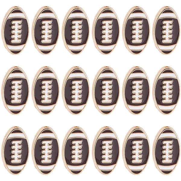 20Pcs Alloy Enamel Beads