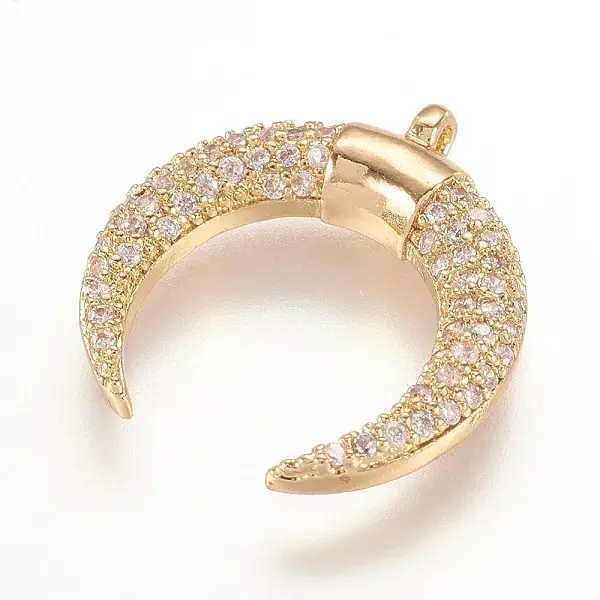 Brass Micro Pave Cubic Zirconia Pendants
