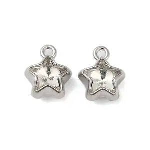 Rack Plating Alloy Rhinestone Pendants