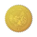 Plastic Self Adhesive Gold Foil Embossed Stickers