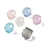 UV Plating Rainbow Iridescent Transparent Resin Beads