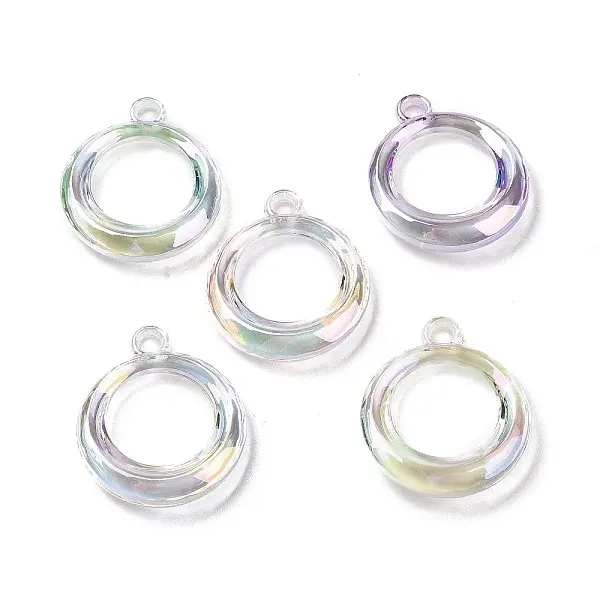 UV Plating Rainbow Iridescent Acrylic Pendants