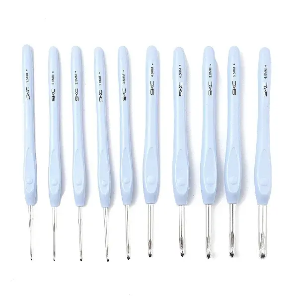 10Pcs 10 Styles Aluminum Crochet Hooks