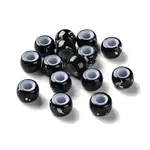 Spray Painted ABS Plastic European Beads