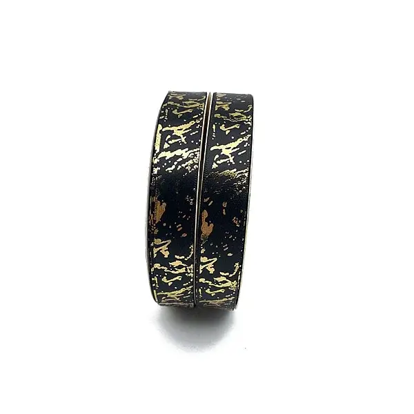 44M Gold Stamping Marble Print Polyester Ribbons