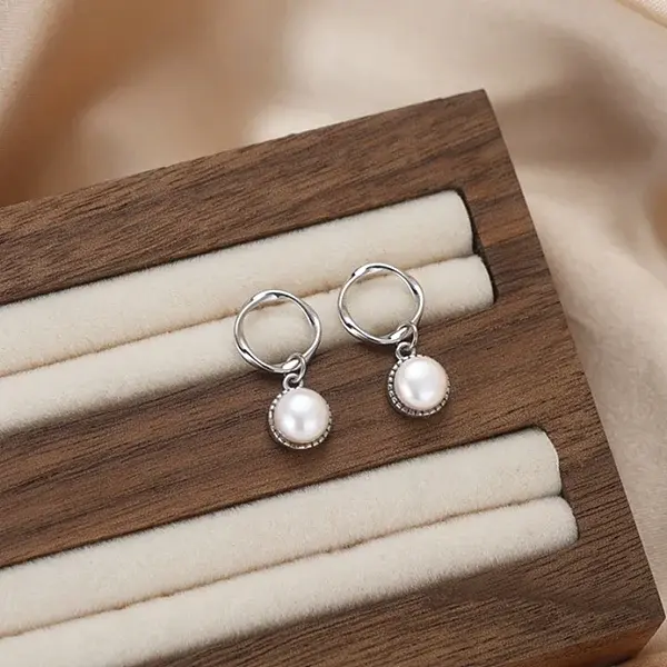925 Sterling Silver Dangle Stud Earrings