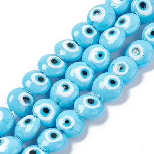 Handmade Evil Eye Lampwork Beads Strands