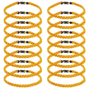 16Pcs Polyester Cord Braided Bead Bracelets for Men Women