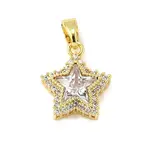 Brass Micro Pave Cubic Zirconia Charms
