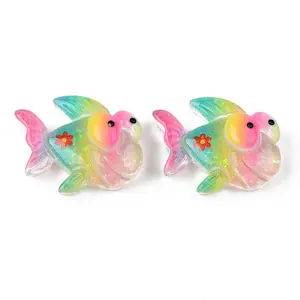 Rainbow Resin Cabochons