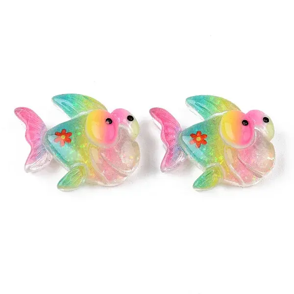 Rainbow Resin Cabochons