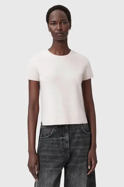 AllSaints Kašmírové tričko AllSaints REBEL TEE