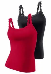 LASCANA Top  grenadínová / čierna