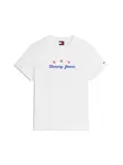 Tommy Jeans Tričko 'Back Logo Graphic'  tmavomodrá / červená / biela