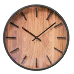 NÁSTĚNNÉ HODINY přírodní barvy, černá 30 cm