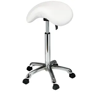 Taburet na kolečkách SilverFox 1022A - bílý + dárek zdarma