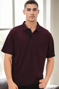Pánské burgundy polokošile