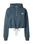 Calvin Klein Jeans Mikina  dymovo modrá / biela