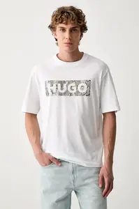 HUGO Blue tričko pánské bavlněné Nerpient