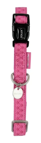 Zolux Obojek Mac Leather pro psy 25 mm/45-68 cm růžový