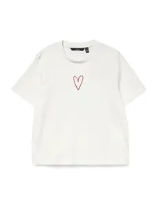 VERO MODA Tričko 'VMSara Mette'  jasne červená / biela