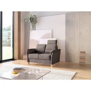 Sit & More DVOUMÍSTNÁ POHOVKA, textil, tmavě hnědá