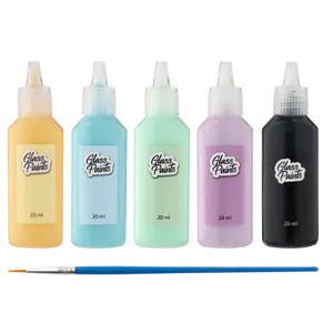 Barvy na sklo + štětec 5x20 ml