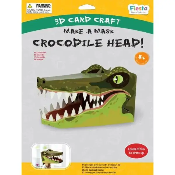 Fiesta Crafts Kreativní sada 3D maska Krokodýl