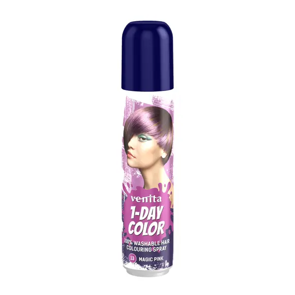 Barevný sprej na vlasy Venita 1-Day Color Magic Pink - 50 ml, kouzelně růžová (CMP13)