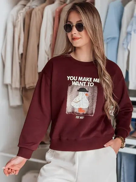 Dámská oversize mikina GOOSHY bordó
