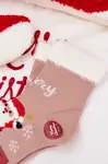 Vánoční dětské ponožky s kožešinou a Santou