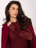 Bordové krajkové šaty