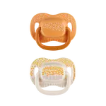 CANPOL BABIES Set symetrických silikónových cumlíkov Mountains 0-6m, žltý 2 ks