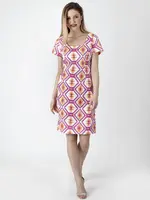 PERSO Woman's Women's pencil shape dress with short sleeves