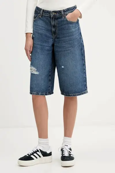 Rifľové krátke nohavice Guess Jeans