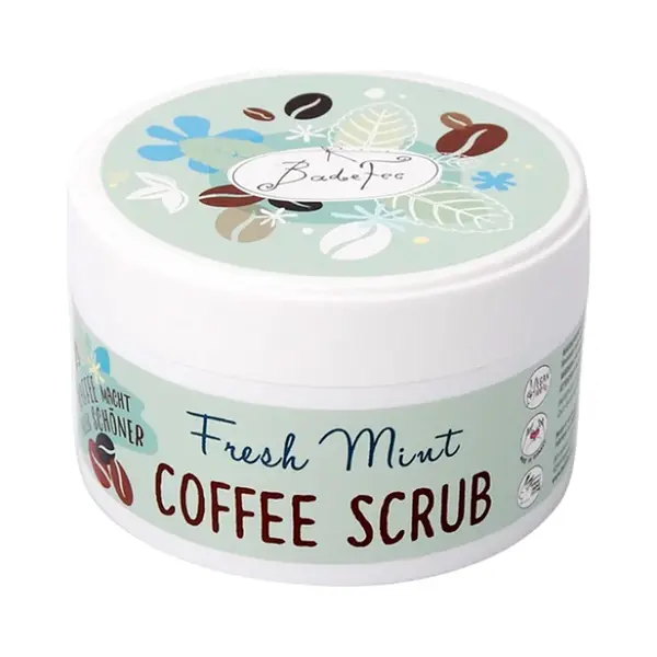BADEFEE Tělový peeling Kávový Fresh Mint 180 g