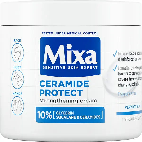 MIXA posilující tělová péče pro velmi suchou pokožku, 400 ml