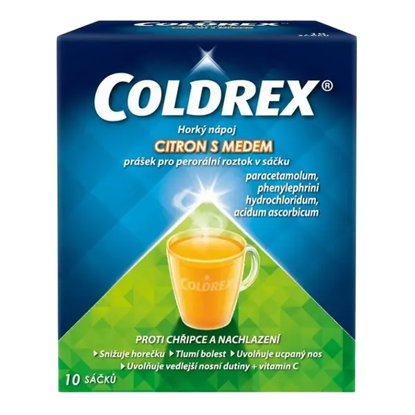 COLDREX Horký nápoj s citronem a medem 10 sáčků